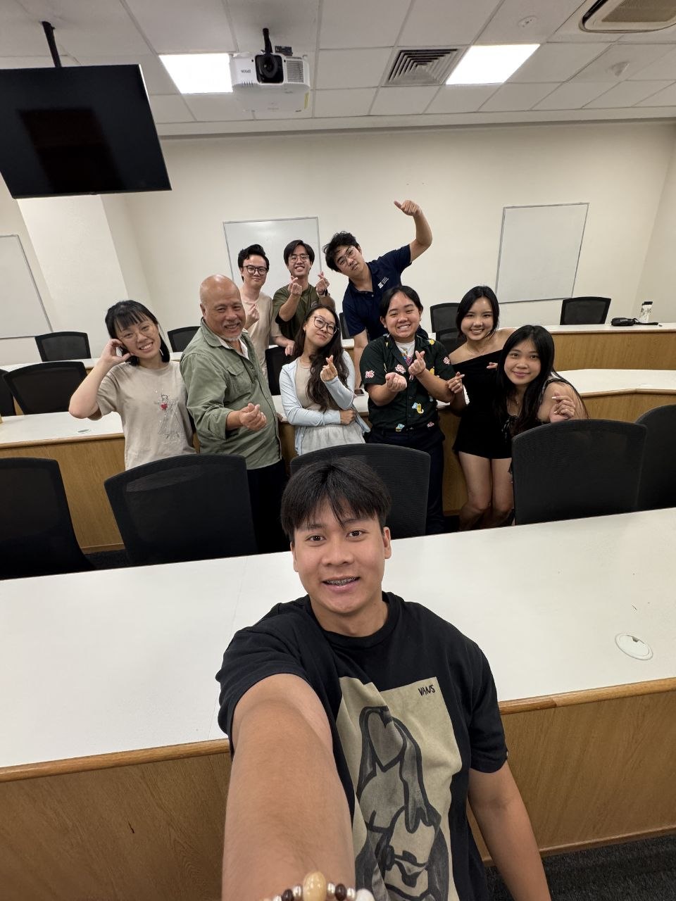 Class photo lacking one classmate unfortunately.